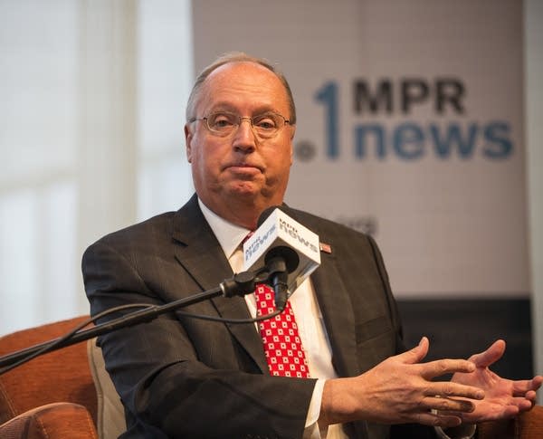 Republican candidate Jim Hagedorn speaks at MPR News debate.