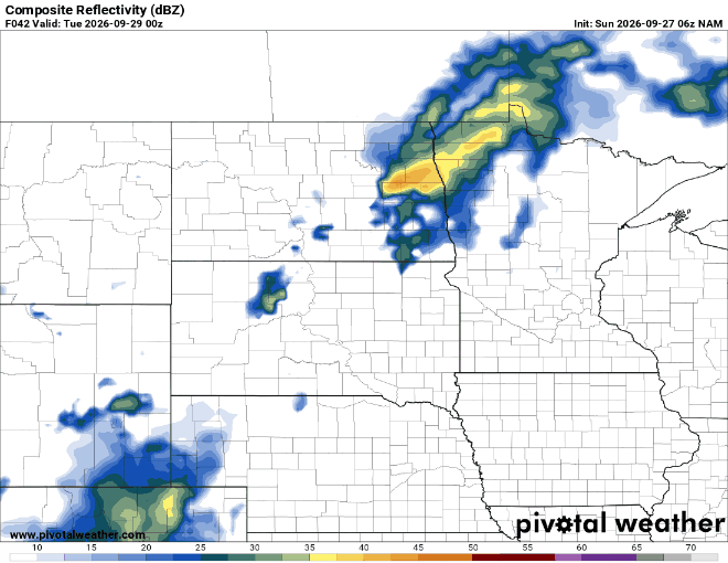 Forecast precipitation Monday 7 p.m. to Wednesday 7 a.m.