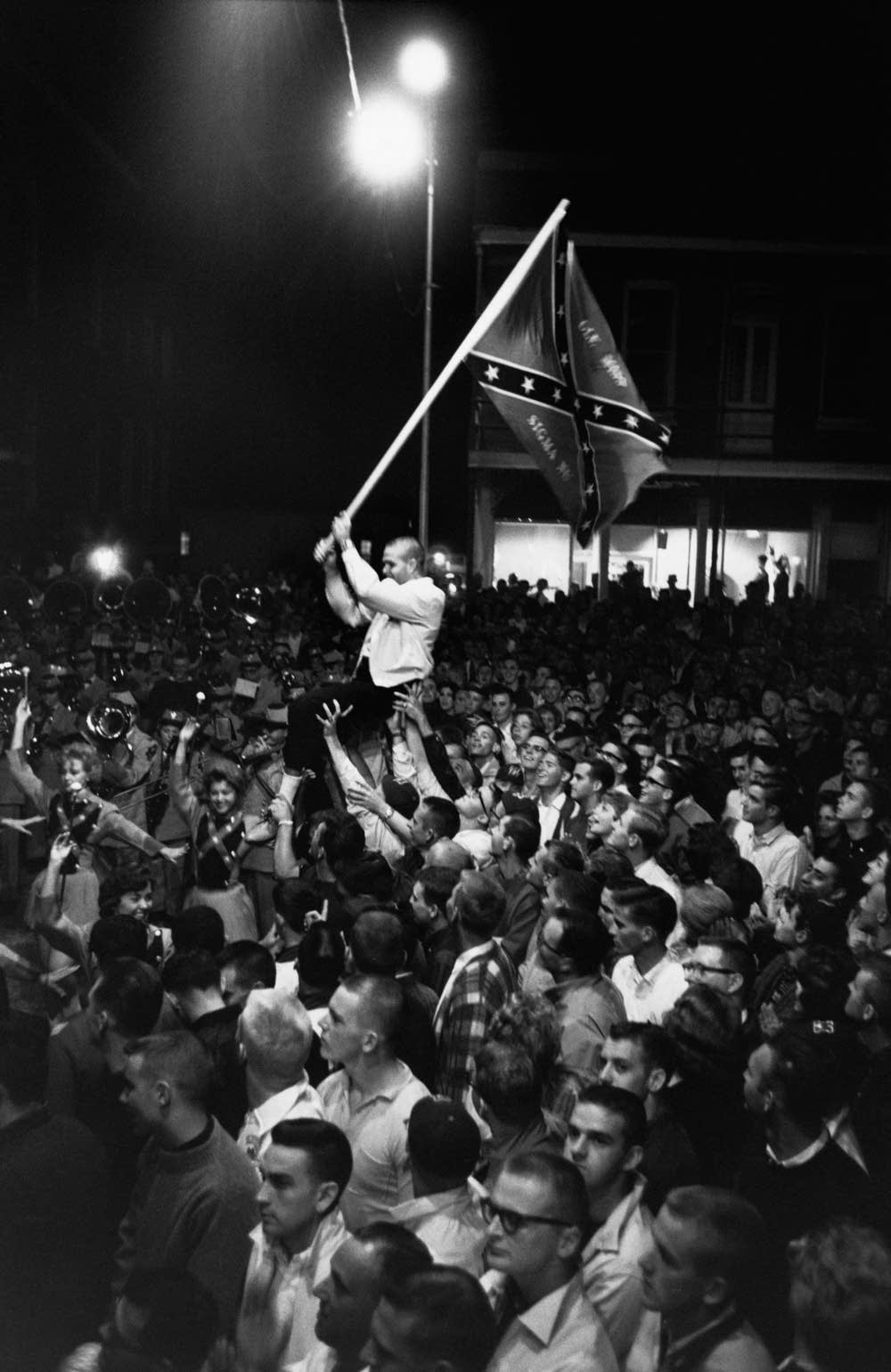 Old Miss Students Protesting Against Integration