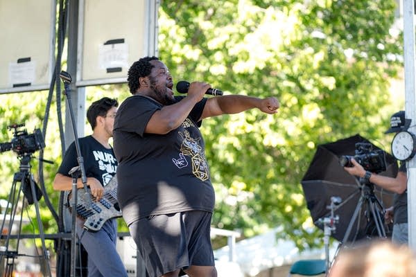 NUR-D, presented by The Current, performing during MPR Day in Dan Patch Park at the Minnesota State Fair on Friday, Aug. 30, 2024.