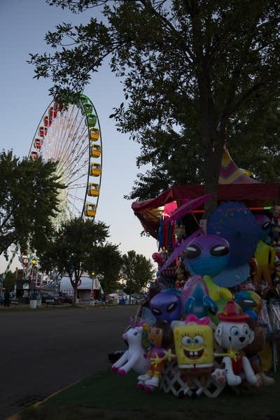 A ferris wheel and fair prizes.