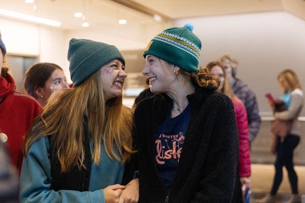 Jessie Diggins fans at Allianz Field