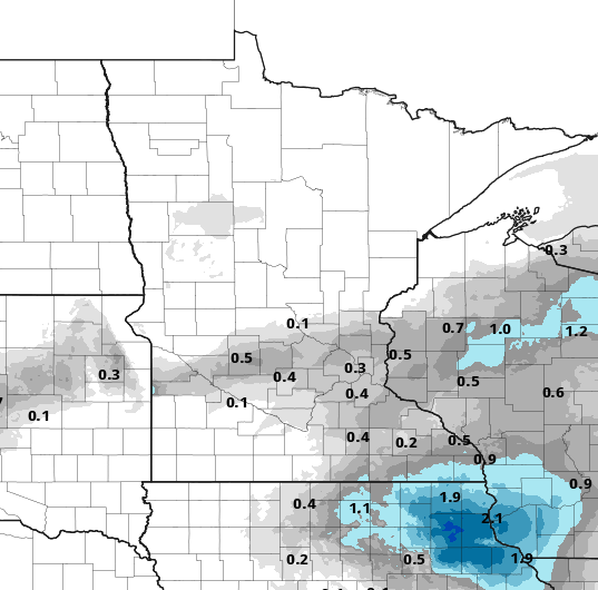 snowfall late FRI