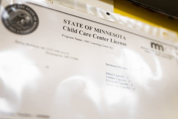 Close-up of a state license