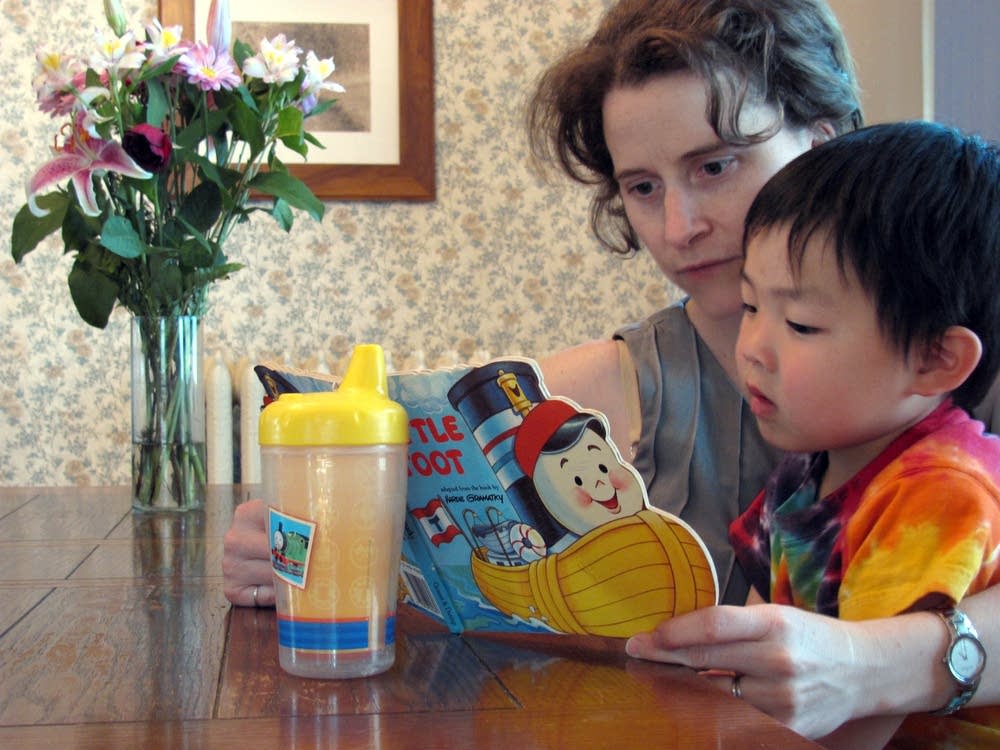 Christine Daves and son