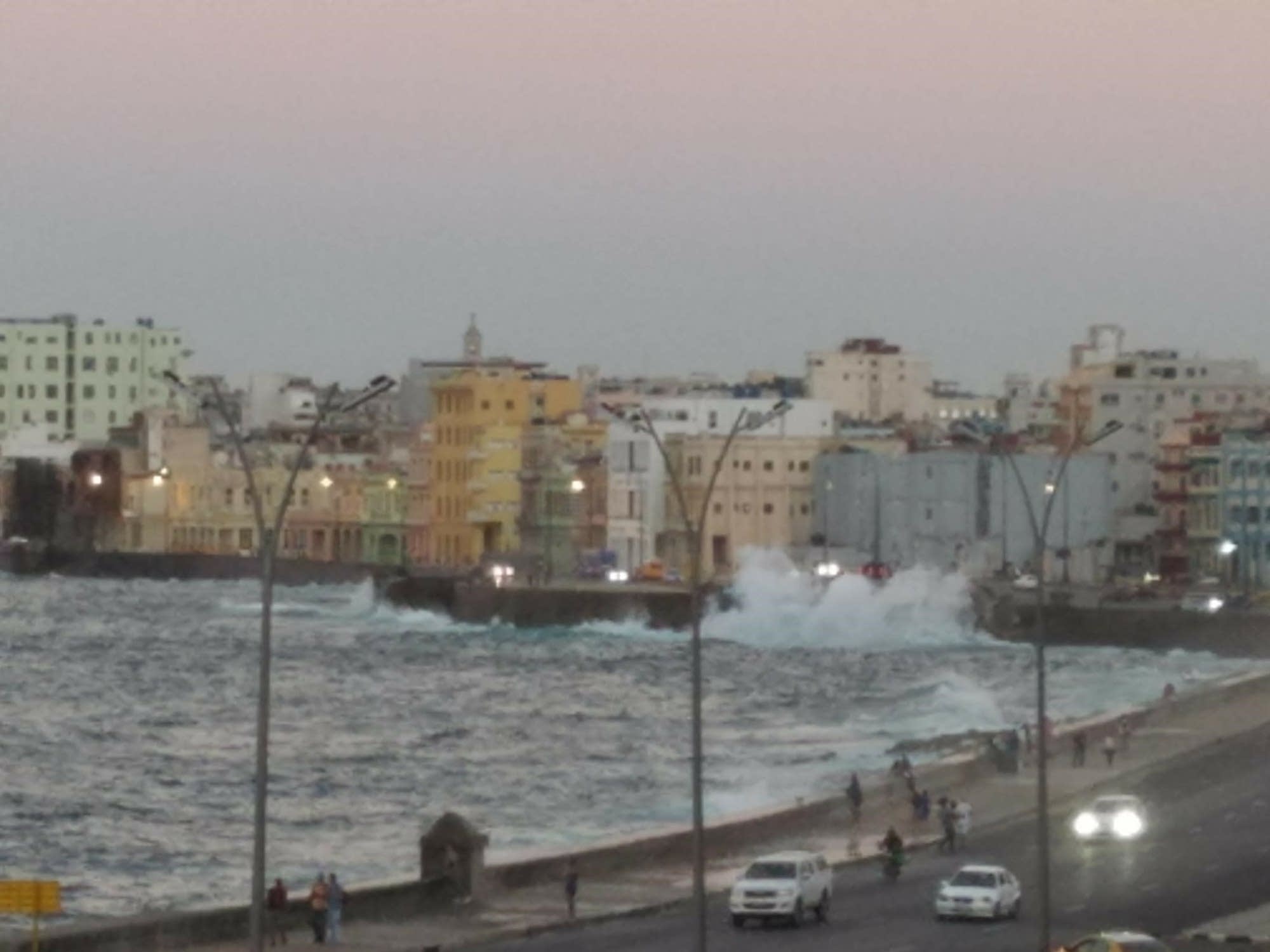 The coastline in Havana, Cuba.