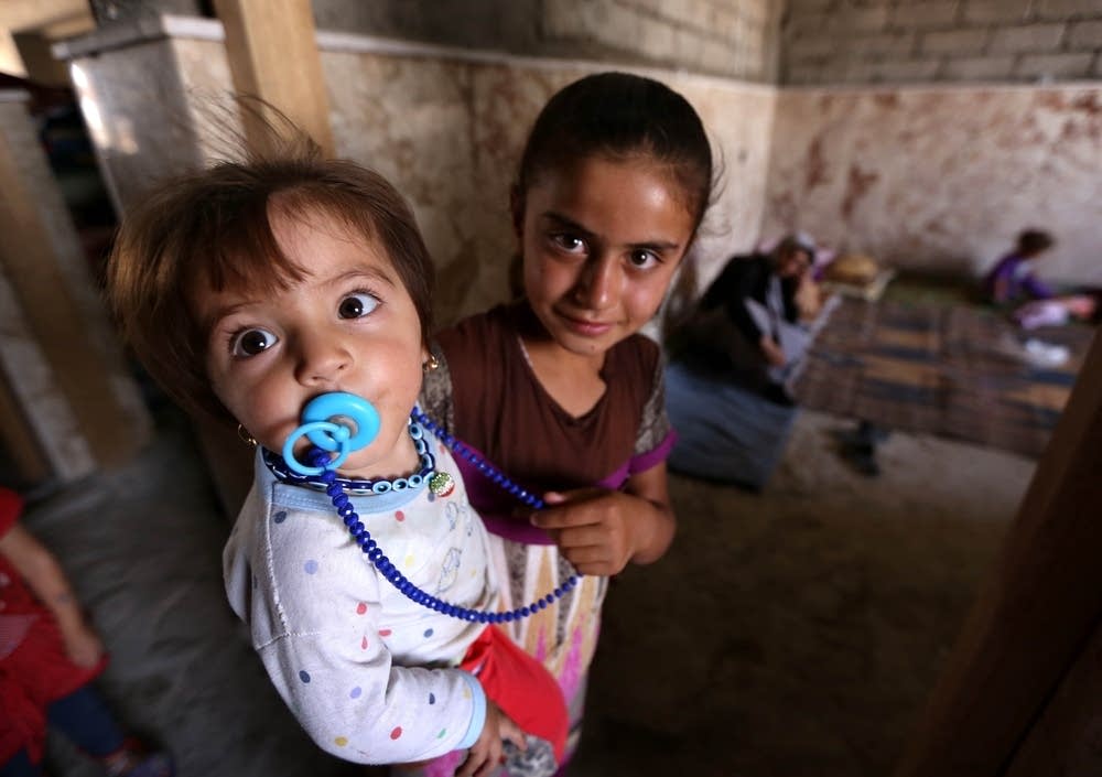 Iraqi Yazidi children who fled violence