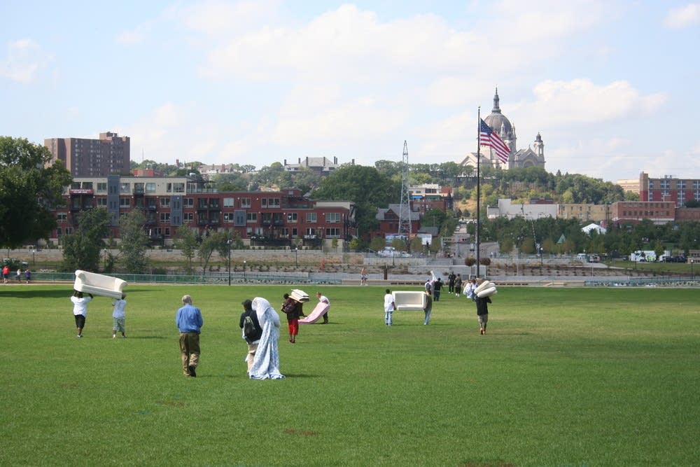 A human rights group sets up an encampment