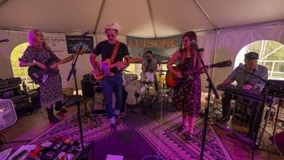 the band turn turn turn performing on stage