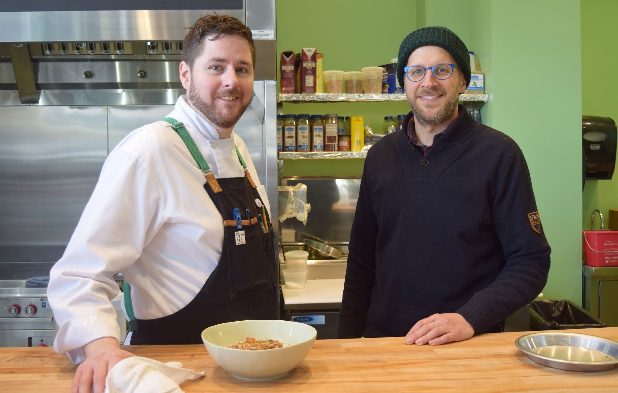 Chef Brandon Adams and Culinary and Sustainability Director Paul Berglund.