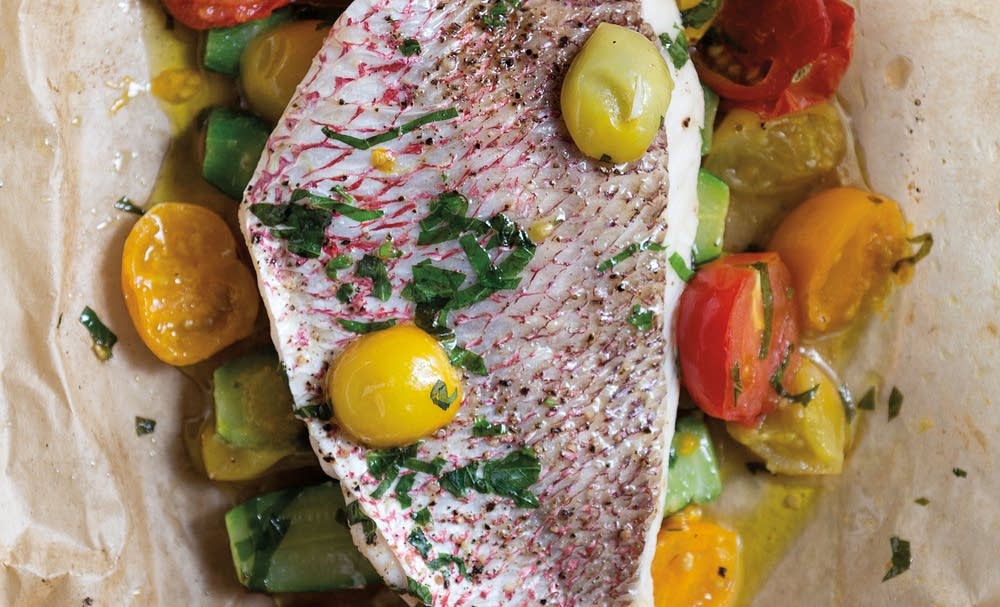 ParchmentRoasted Red Snapper with Tomatoes & Zucchini The Splendid Table