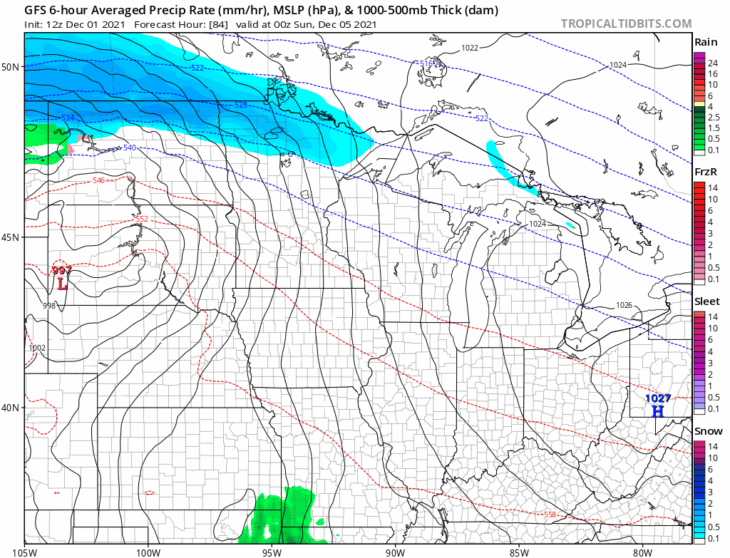 NOAA GFS model Saturday and Sunday