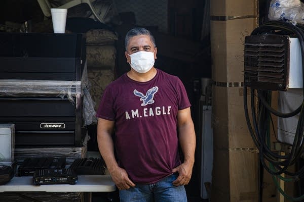 Benito Encinas has a shop at the Héctor Espino Tianguis. With the ongoing pandemic and border restrictions, his industry has been hit hard.