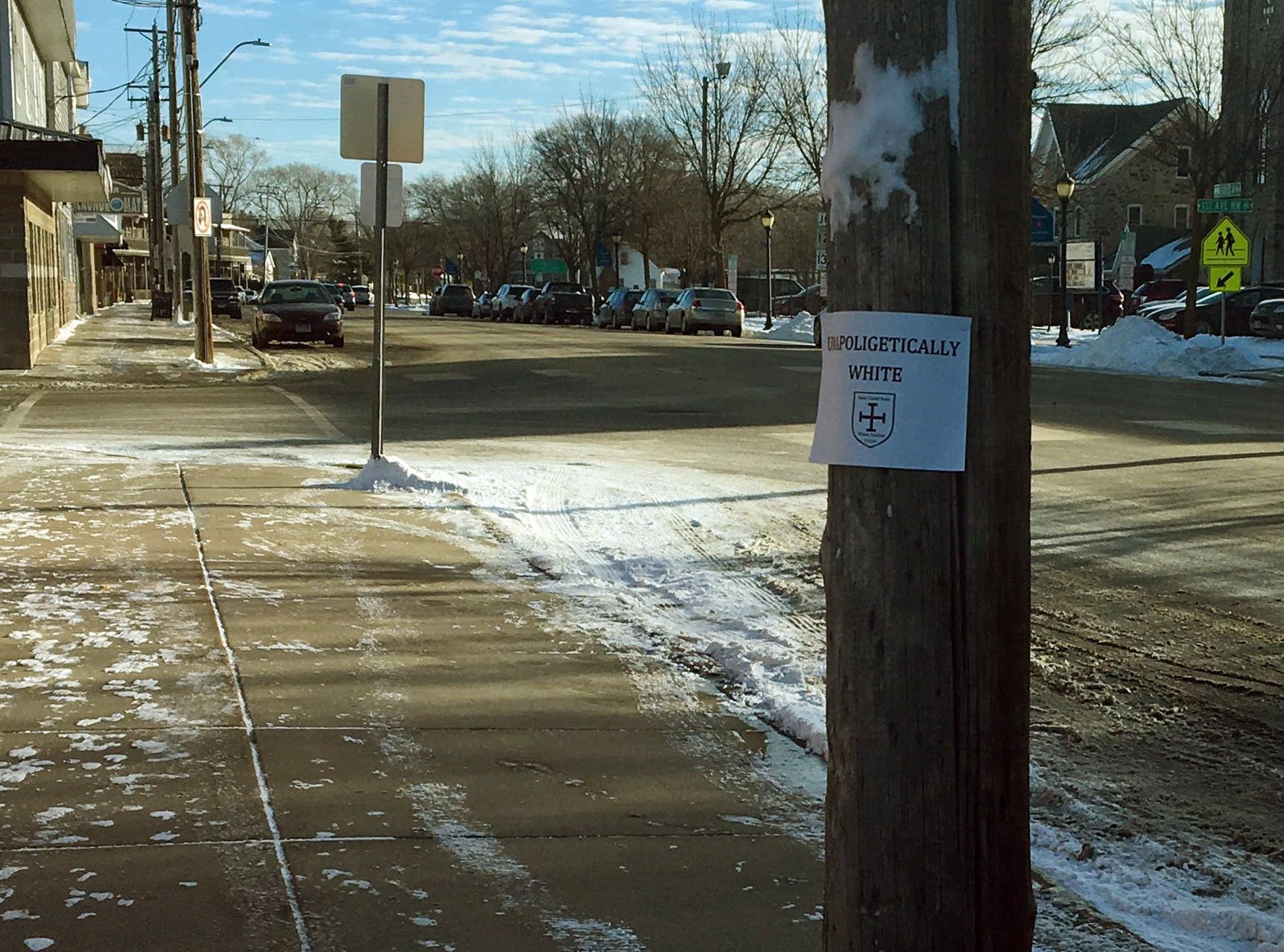 Police removed white nationalist signs around St. Joseph.