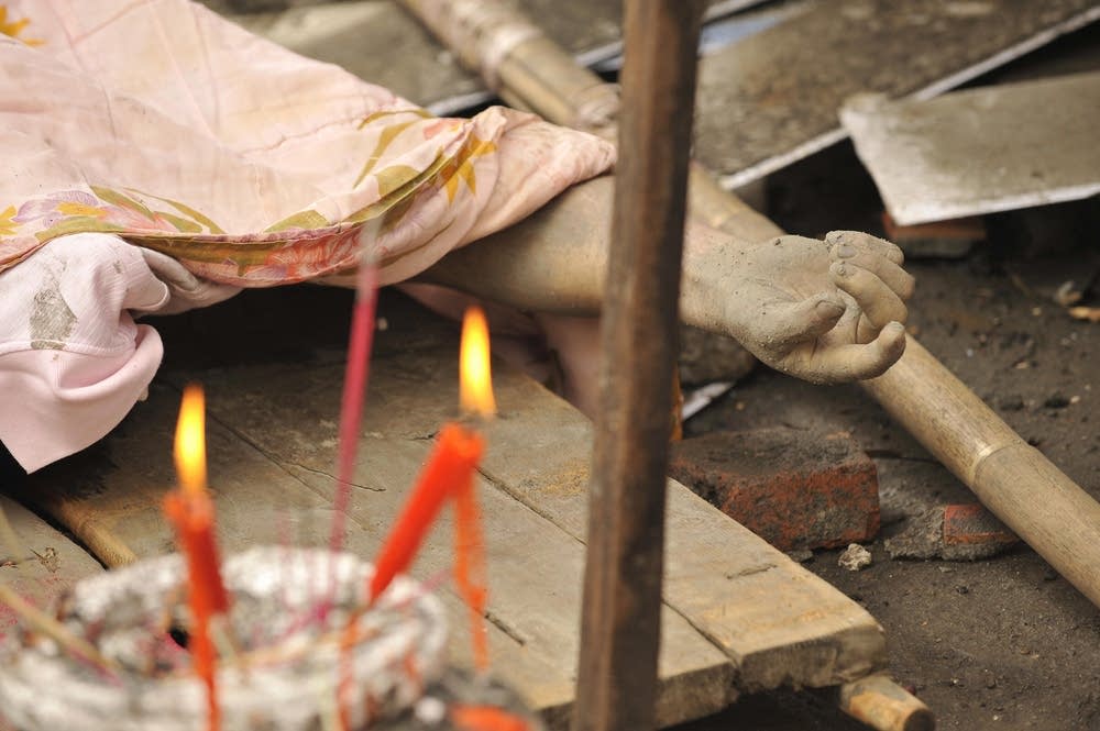 A casualty form China's powerful earthquake