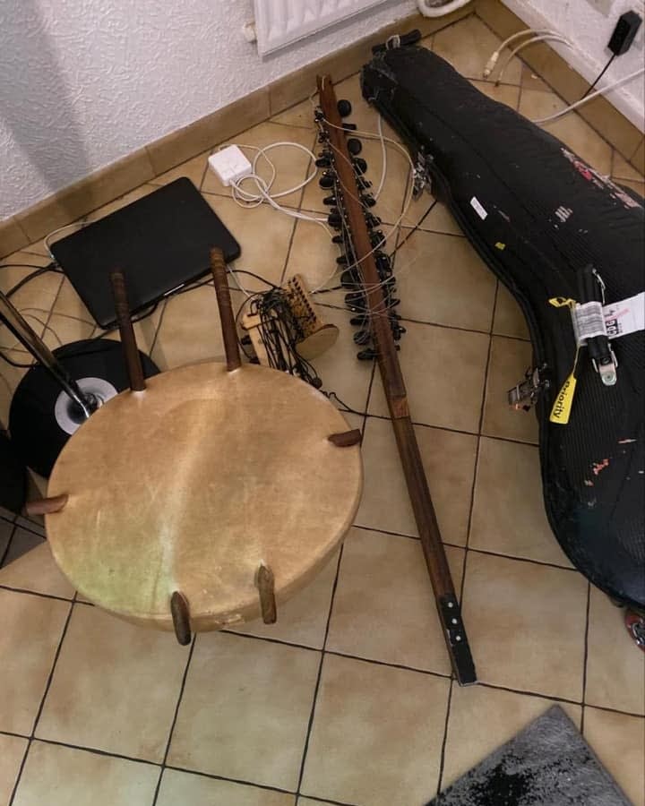The photo that Sissoko posted on Facebook of the damage to his instrument.