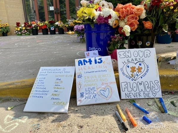 Handmade cards from classmates comfort a girl wounded in Minneapolis church shooting, aunt says