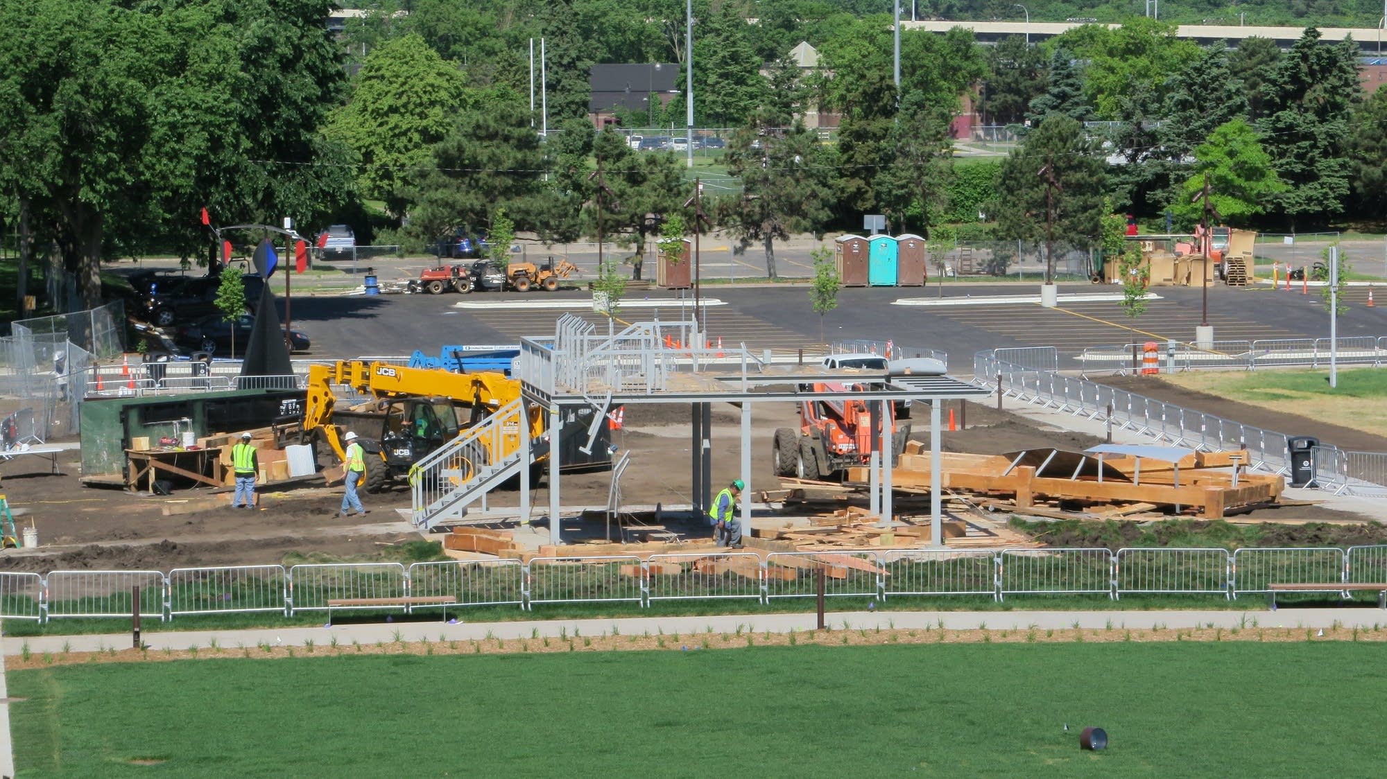 Workers make quick progress dismantling 'Scaffold' at Walker MPR News