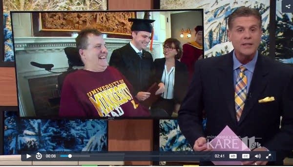 Dying wish granted, dad sees son get a diploma