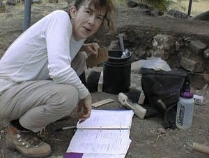 Nanette Goldman on an archaeological dig