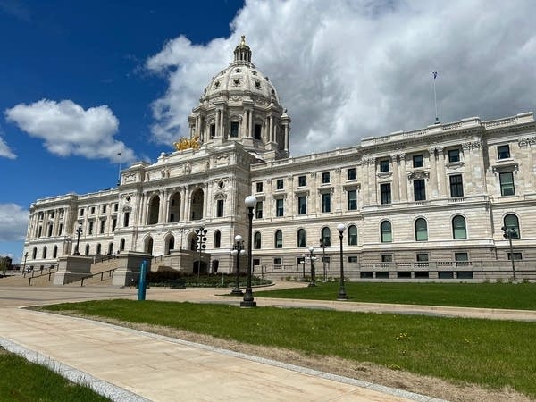 The Minnesota Capitol under partly cloudy skies