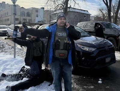 ICE agents call for backup during Minneapolis traffic stop, bystanders hurl insults and snowballs