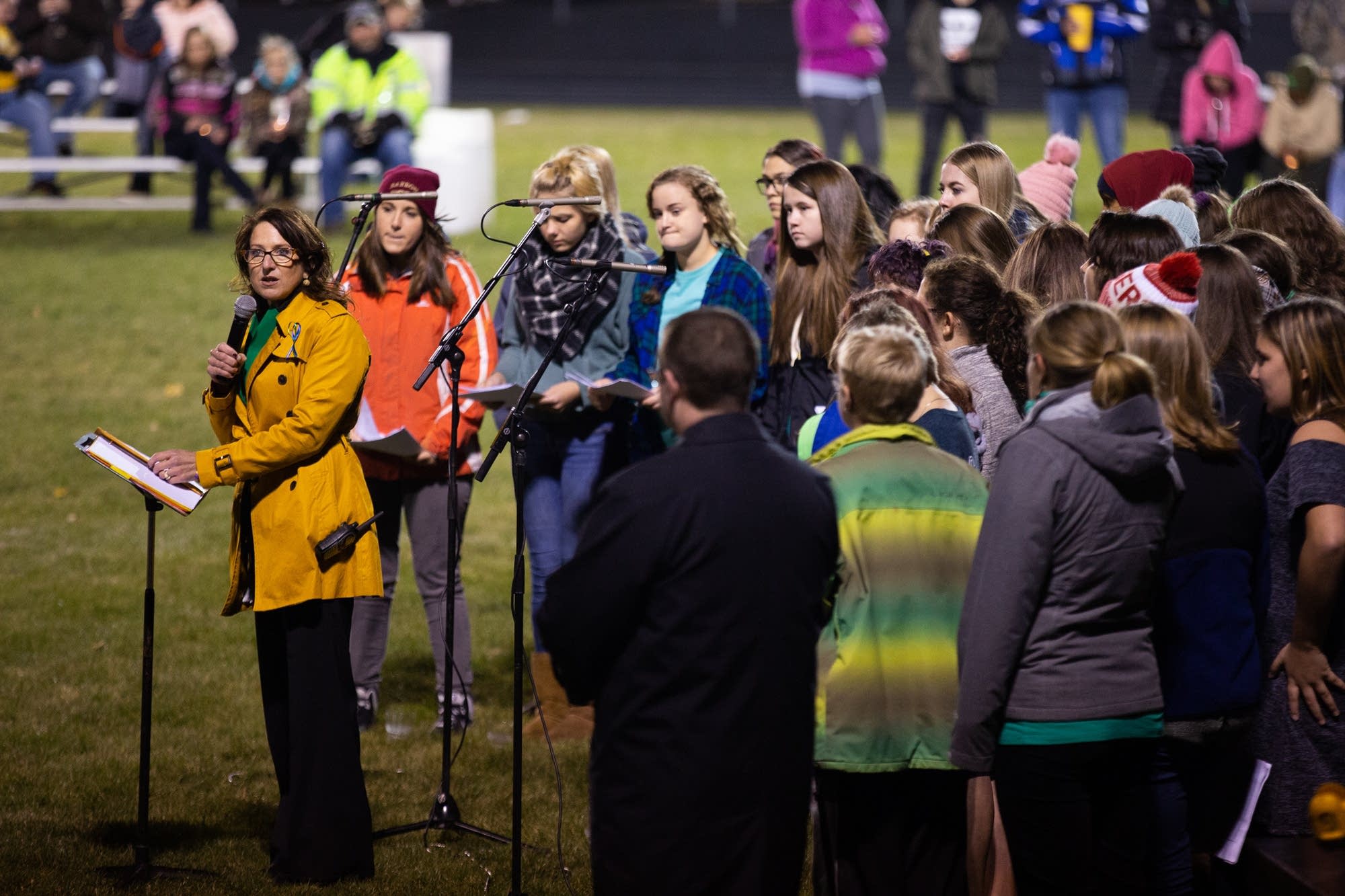 Barron Area School District Administrator Diane Tremblay speaks.