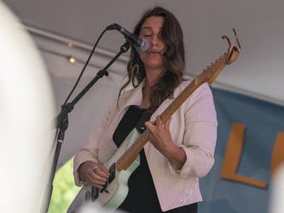 Molly Dean performing on stage