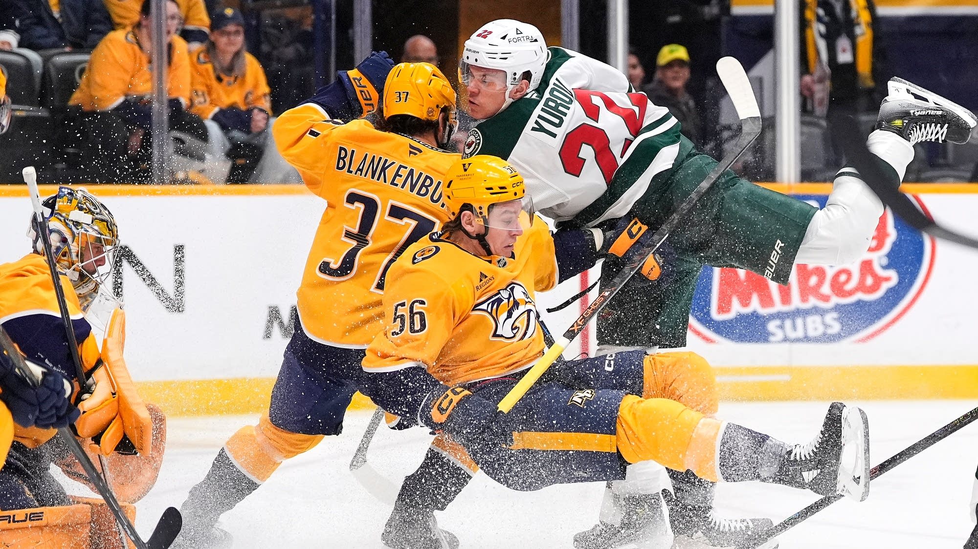 Boldy nets early hat trick and Spurgeon scores in OT as Wild beat Predators 6-5
