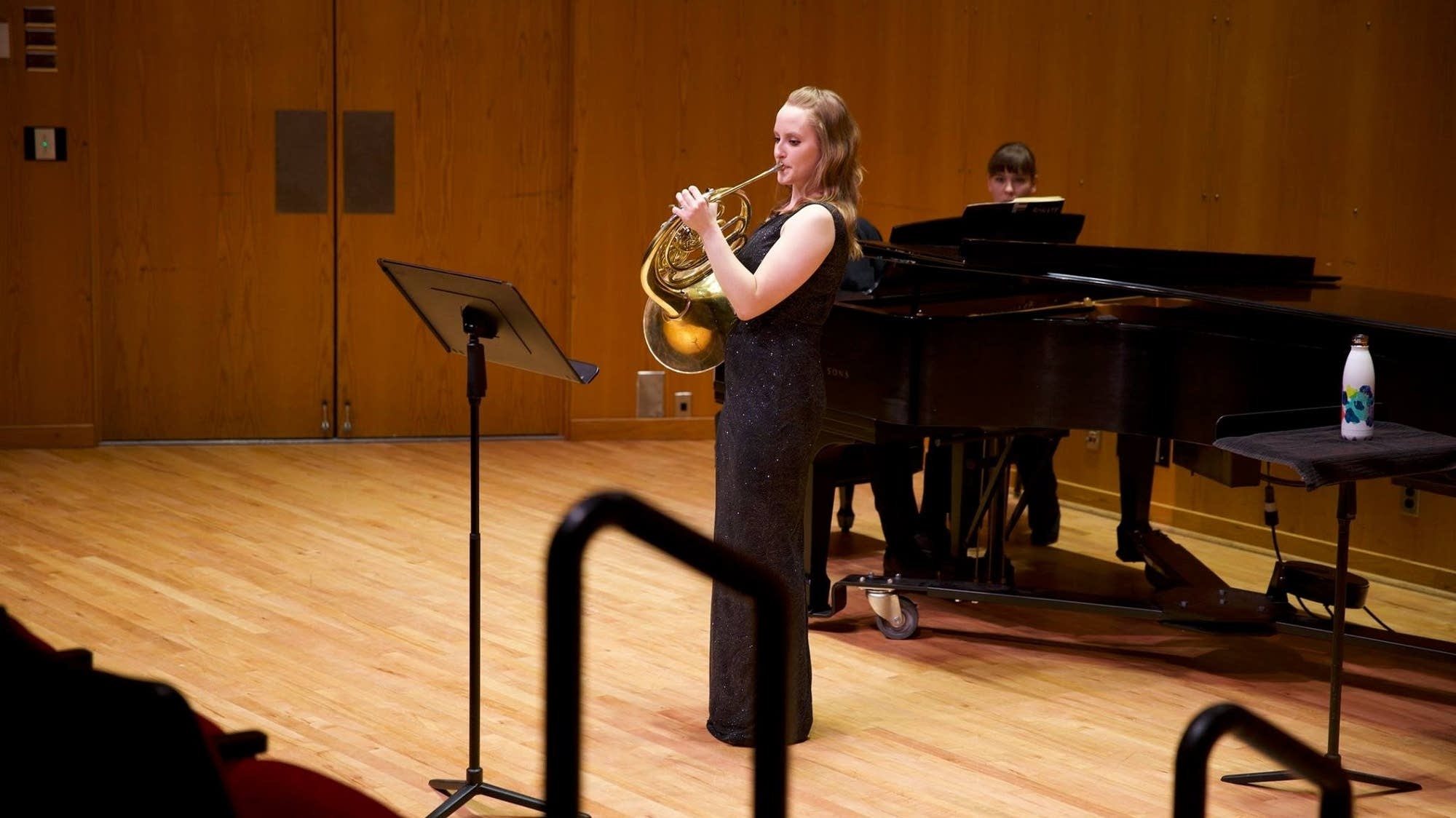 Emily Green performs her senior horn recital at the U.