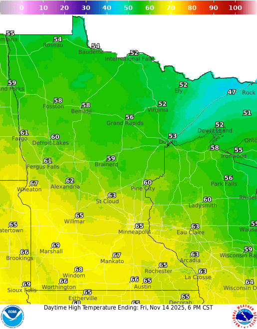 Mild Thursday with 60s Friday