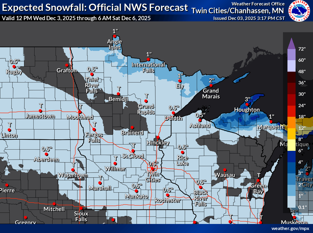 Snow through Friday night