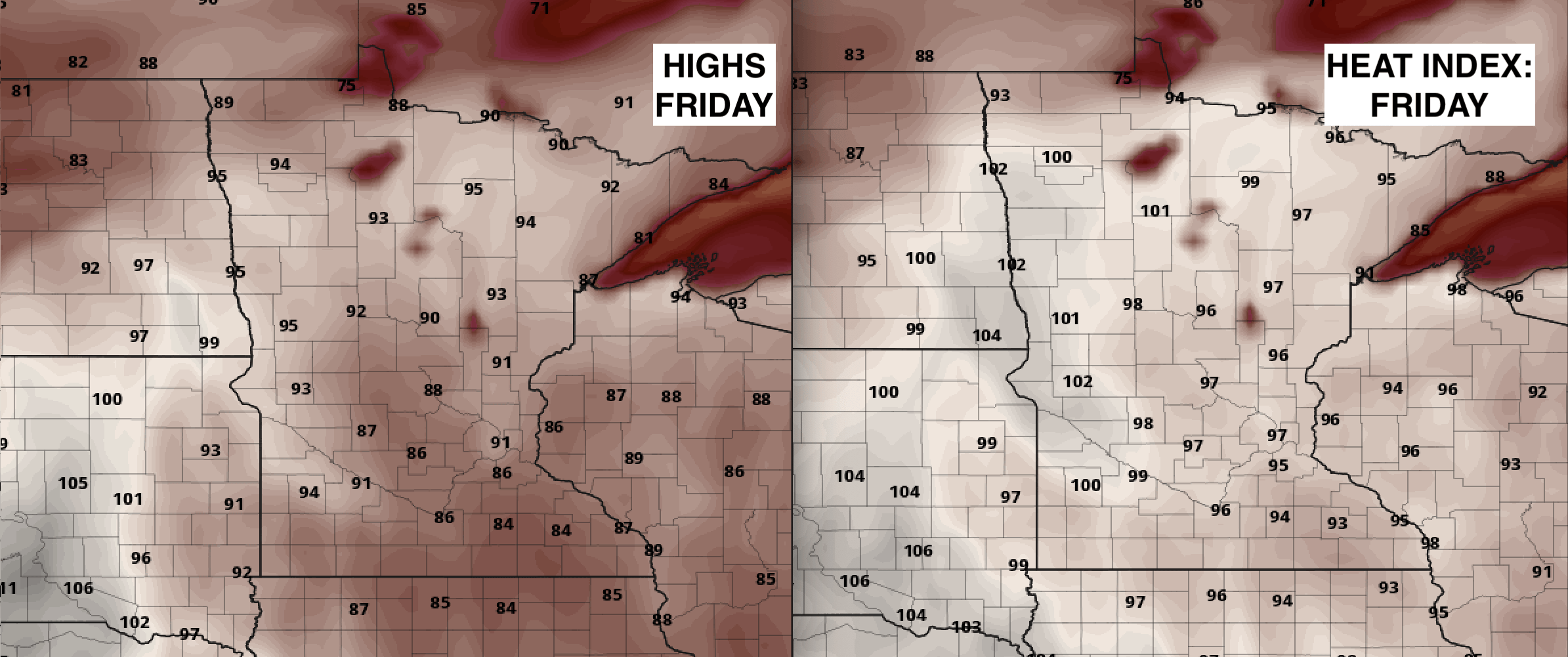 Spotty shower and thunder chances with increasing heat, humidity 