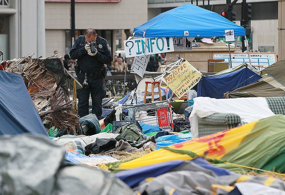 The Oakland protest encampment