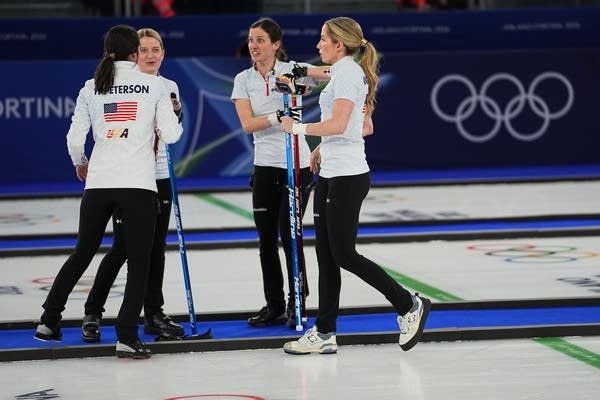 team USA curling reaction