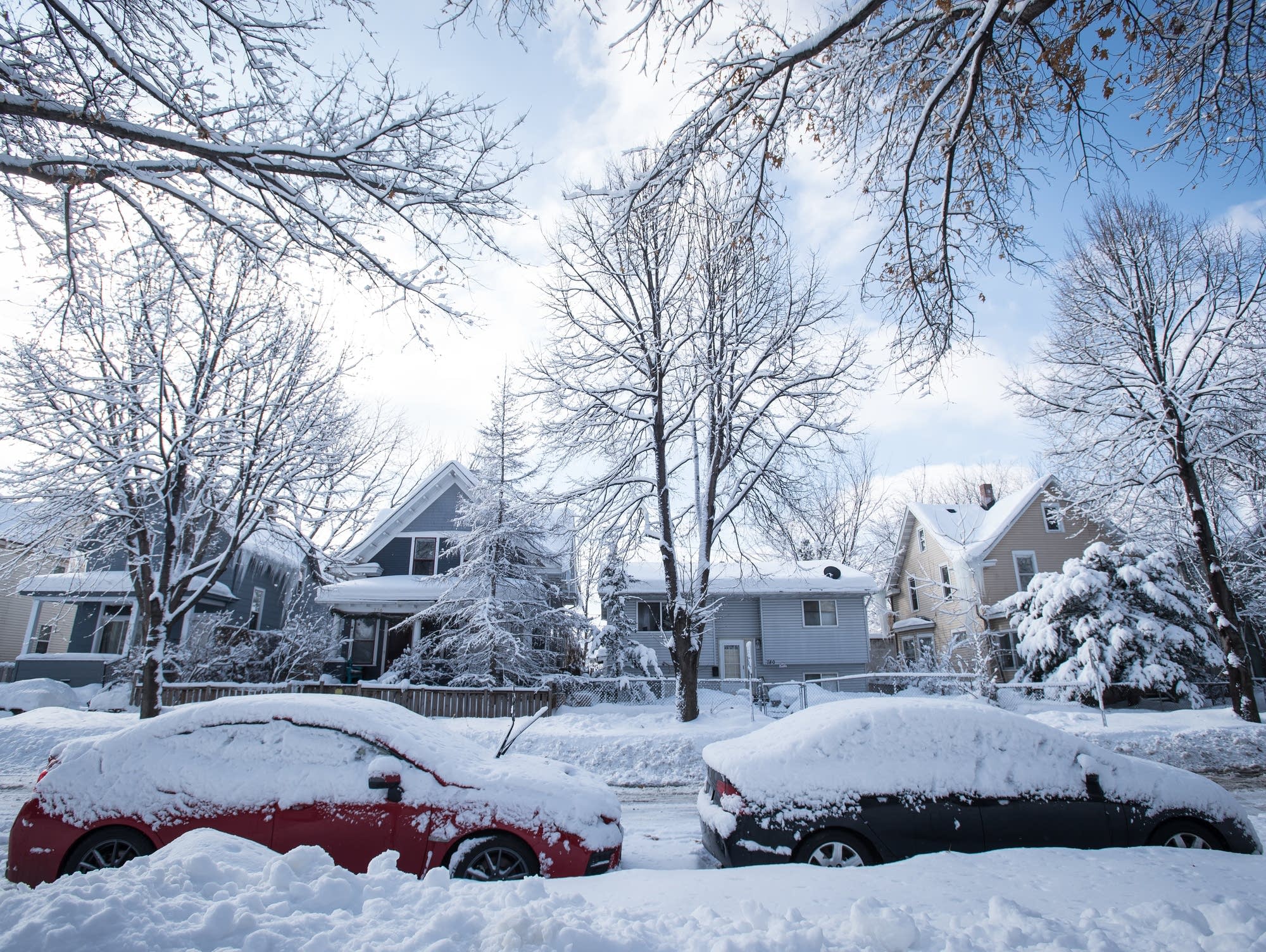 A winter scene in the Frogtown neighborhood of St. Paul