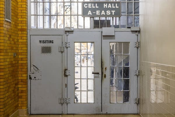 An entry gate to an inmates' block is seen