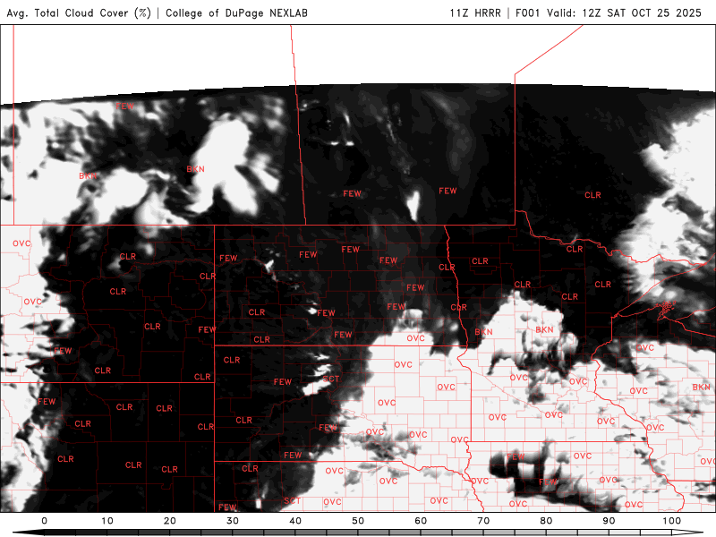 Cloud cover Saturday 7 a.m. to midnight