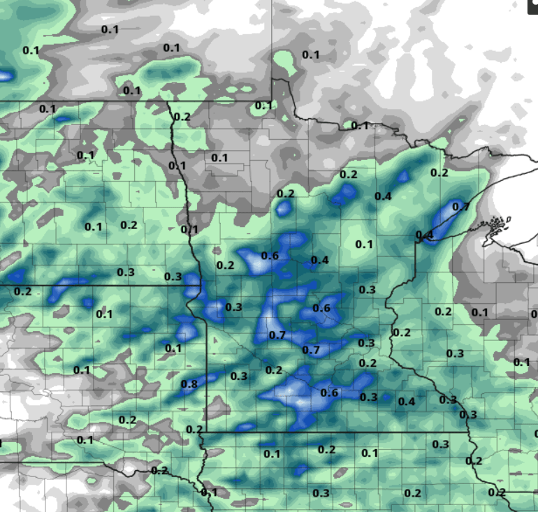 European model (ECMWF) precipitation output