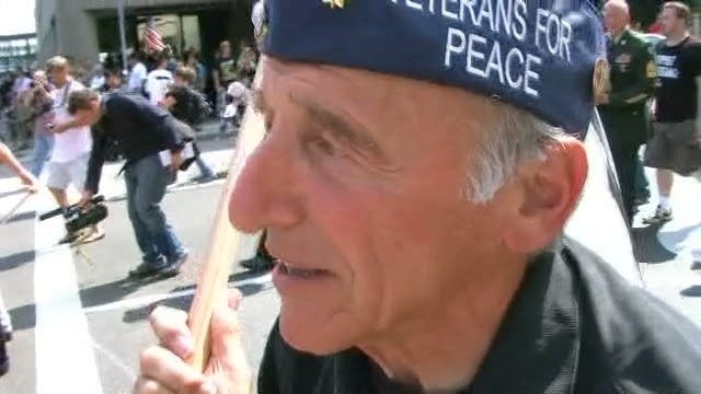 Protester Ken Mayers