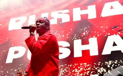 Pusha T performing in Los Angeles