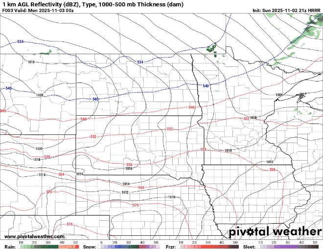 Forecast precipitation Sunday 6 p.m. to midnight