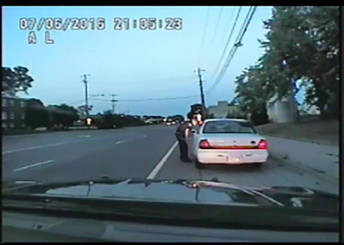 View from Officer Jeronimo Yanez' squad car.