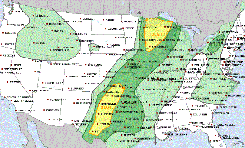 National severe weather outlook for Tuesday