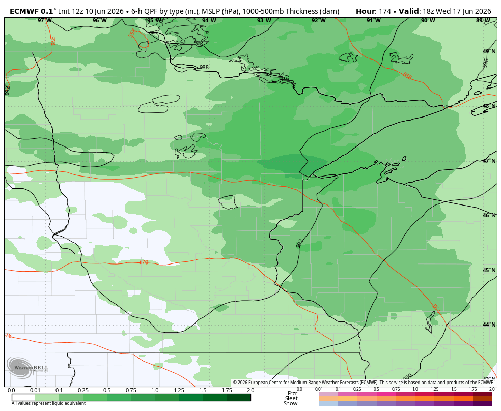 Next Wednesday downpour threat - EURO
