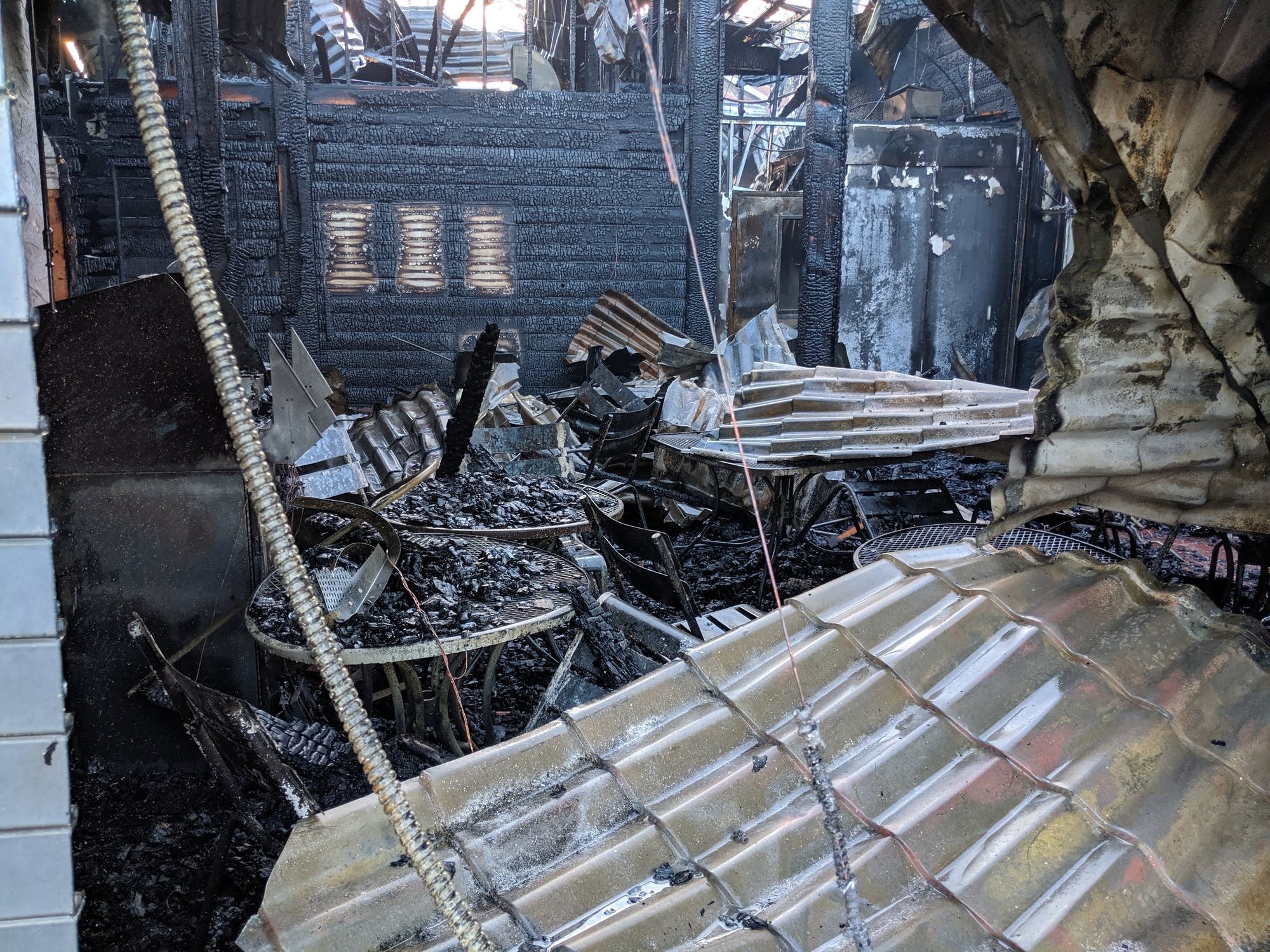 A fire destroyed the interior of Lola on the Lake.