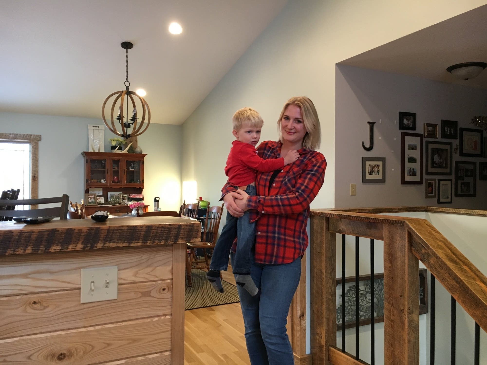 Rachel Johnson, with her then-two-year-old son, Walter.