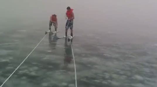Embracing Winter: Ice skiing in Brainerd