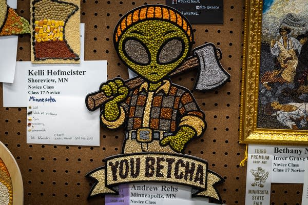 Crop artwork at the state fair