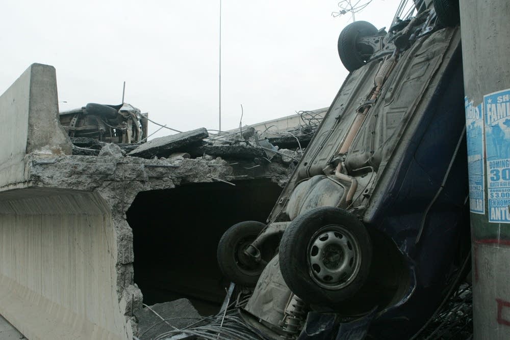 Overturned vehicle